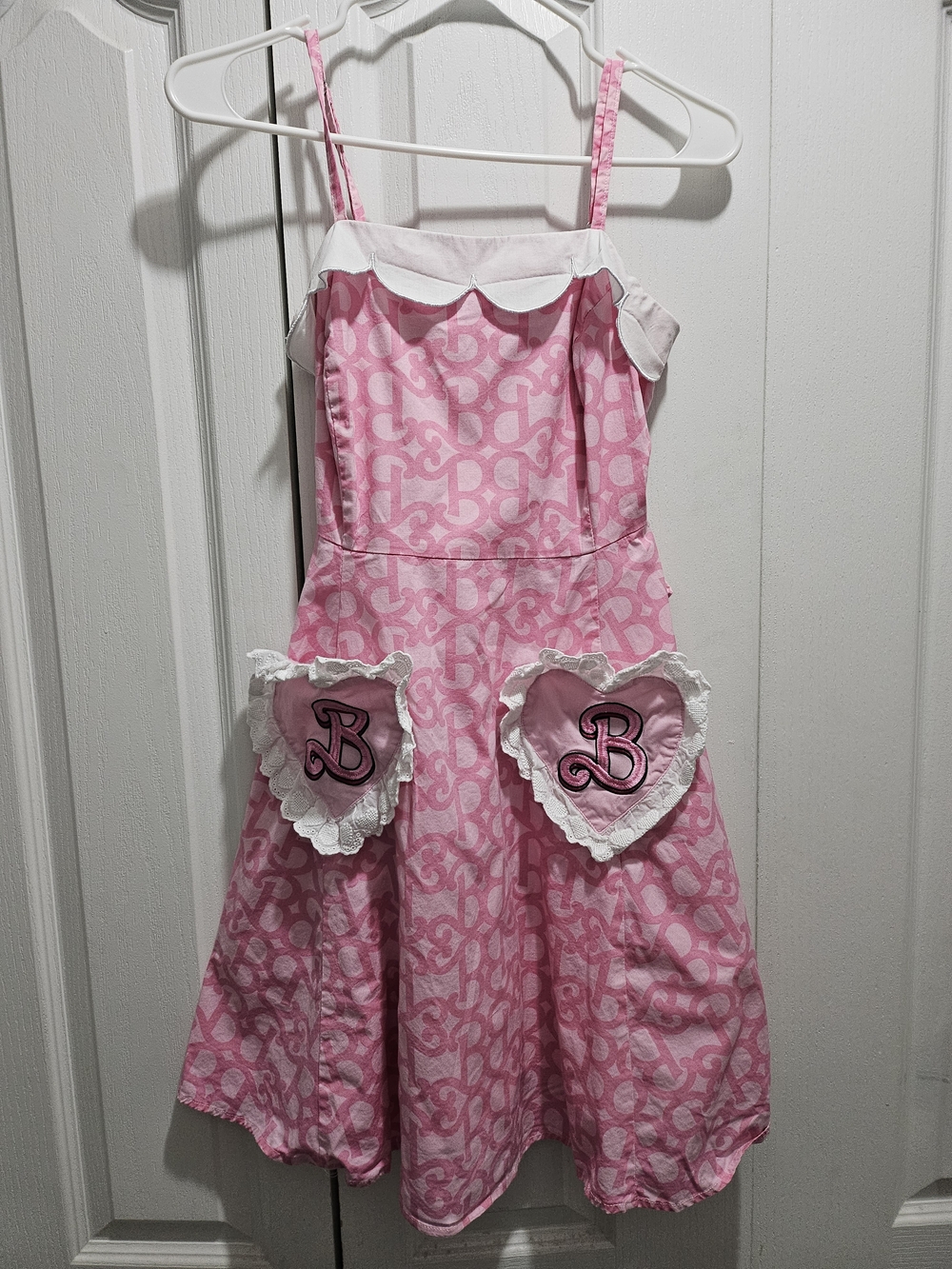 Barbie Pink Polka Dot Spaghetti Strap Dress